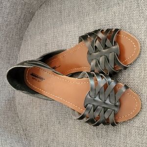 NEW! Mossimo Black Faux Leather Huarache Sandals